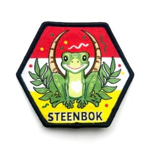 Steenbok Oeteldonk sterrenbeeld embleem van 7 x 7 cm op kiel