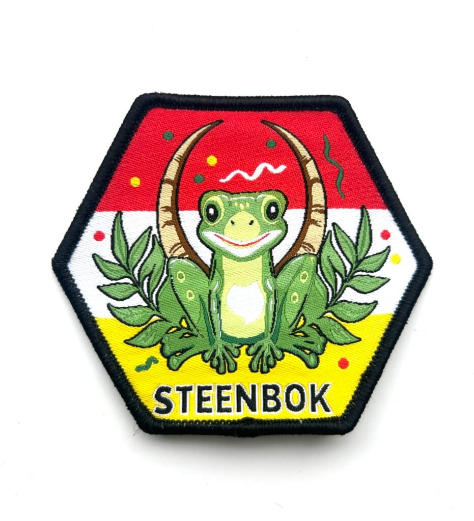 Steenbok Oeteldonk sterrenbeeld embleem van 7 x 7 cm op kiel