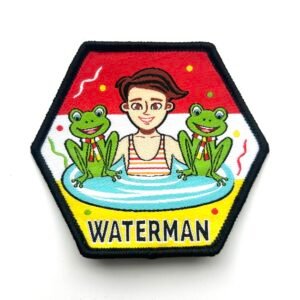 Waterman Oeteldonk sterrenbeeld embleem van 7 x 7 cm op carnavalsjas