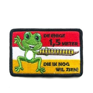 1,5 meter Oeteldonk embleem van 9,5 x 6 cm op carnavalsjas