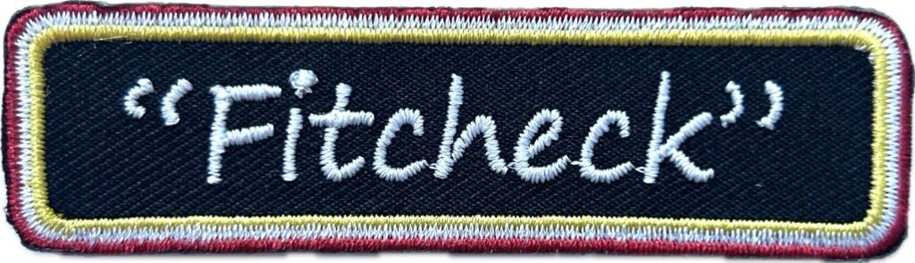 Fitcheck Oeteldonk quote embleem van 8 x 2,2 cm